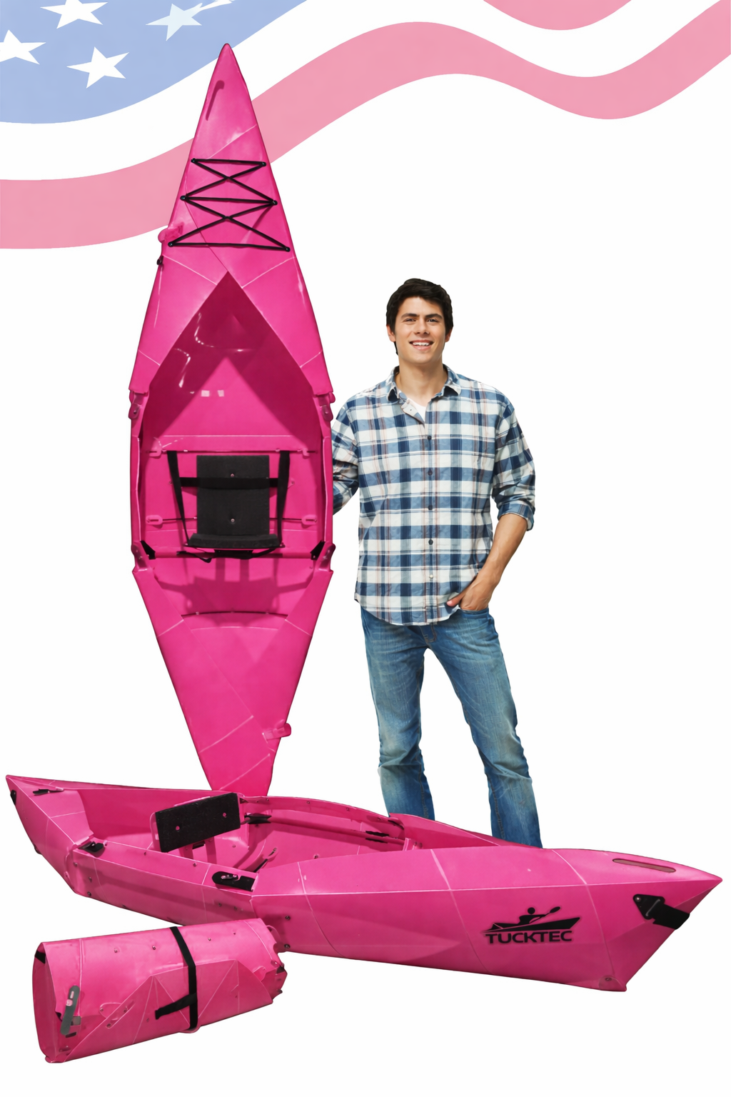 Tucktec Jr. 8 foot Foldable Kayak | Origami - 2 minute assembly | Folding Portable Kayak