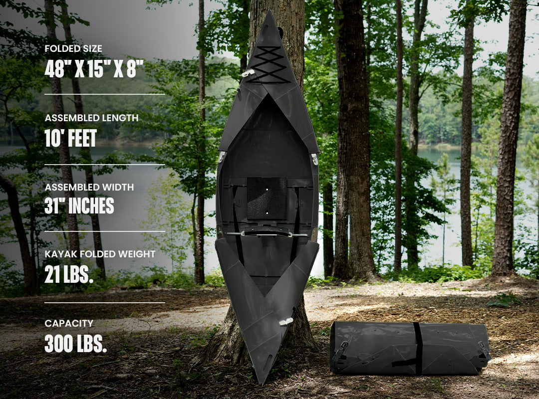 Like New - Tucktec PRO Folding Kayak | Solid Hard-Shell foldable | 2 minute assembly