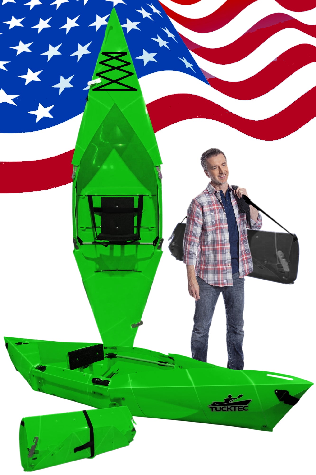 Folding Kayak | Pro Hard-Shell | 2-minute Set-up | Foldable, Portable Kayak