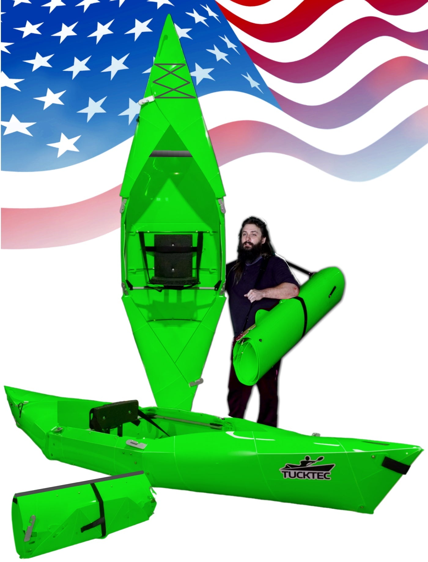 BLACK FRIDAY! Folding Kayak | Pro Hard-Shell | 2-minute Set-up | Foldable, Portable Kayak