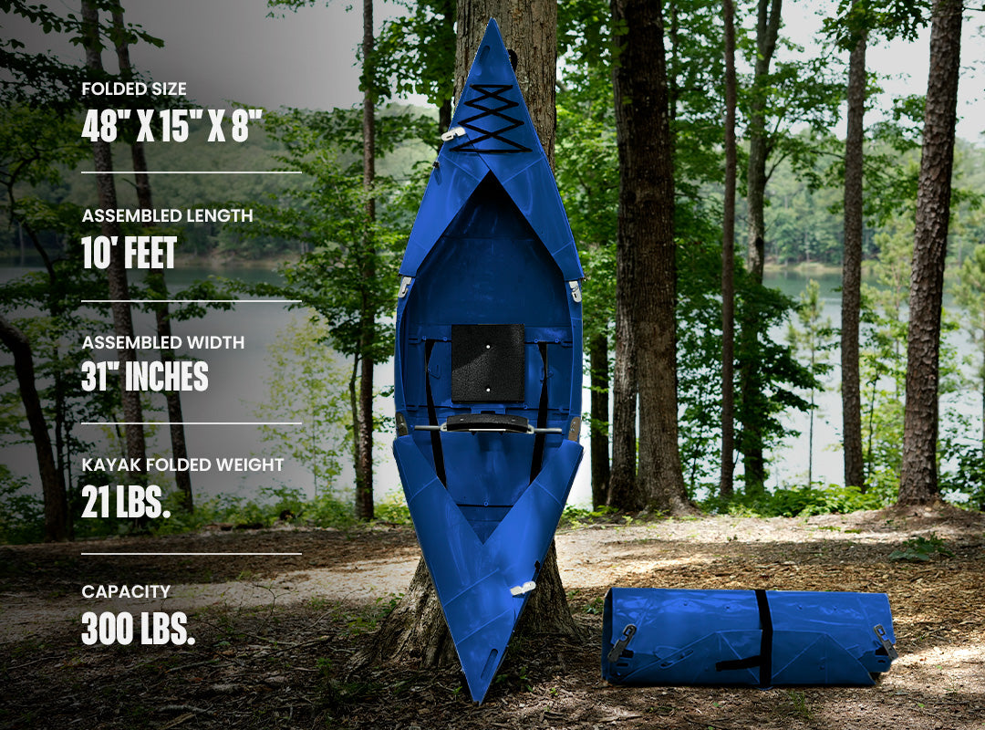 Folding Kayak | Pro Hard-Shell | 2-minute Set-up | Foldable, Portable Kayak