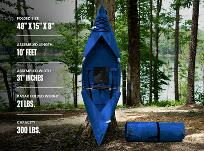 Folding Kayak | Pro Hard-Shell | 2-minute Set-up | Foldable, Portable Kayak