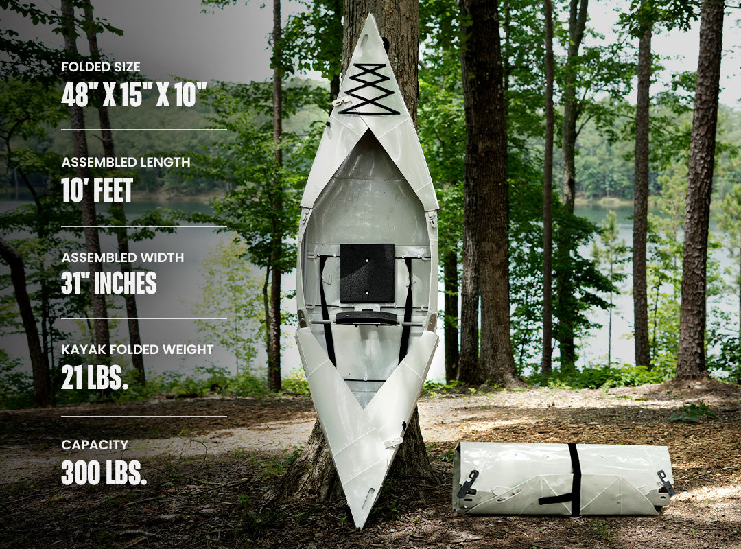 Folding Kayak | Pro Hard-Shell | 2-minute Set-up | Foldable, Portable Kayak