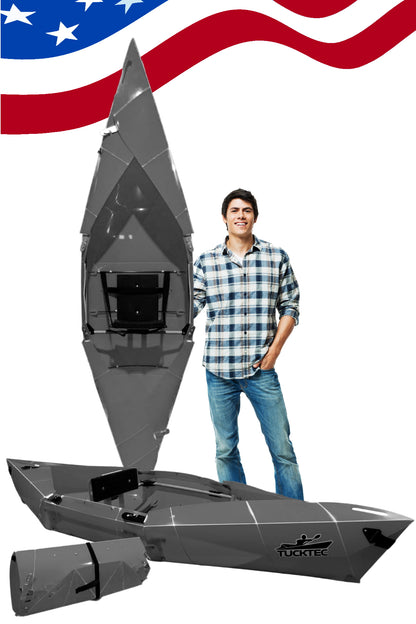 Tucktec Jr. 8 foot Foldable Kayak | Origami - 2 minute assembly | Folding Portable Kayak