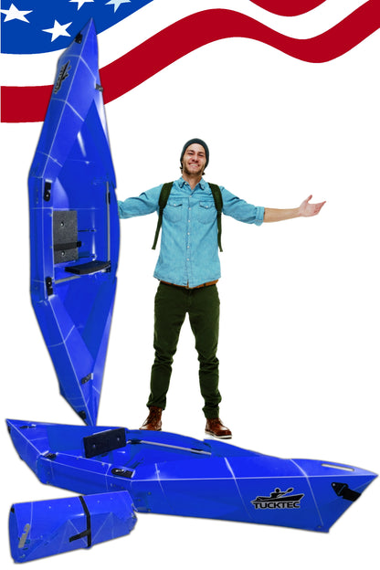Tucktec Jr. 8 foot Foldable Kayak | Origami - 2 minute assembly | Folding Portable Kayak