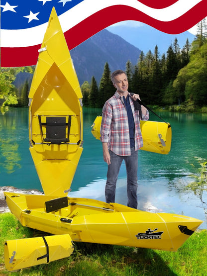 Tucktec Jr. 8 foot Foldable Kayak | Origami - 2 minute assembly | Folding Portable Kayak