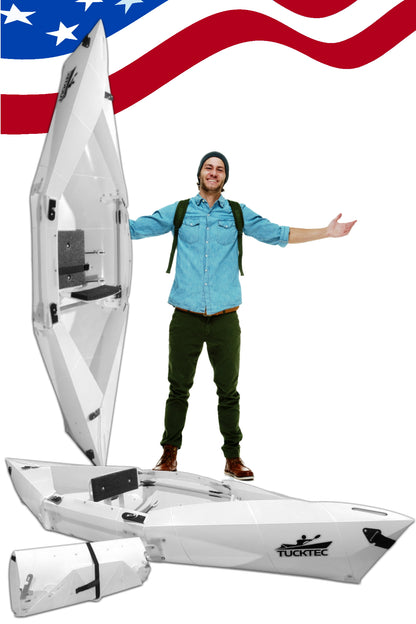 Tucktec Jr. 8 foot Foldable Kayak | Origami - 2 minute assembly | Folding Portable Kayak